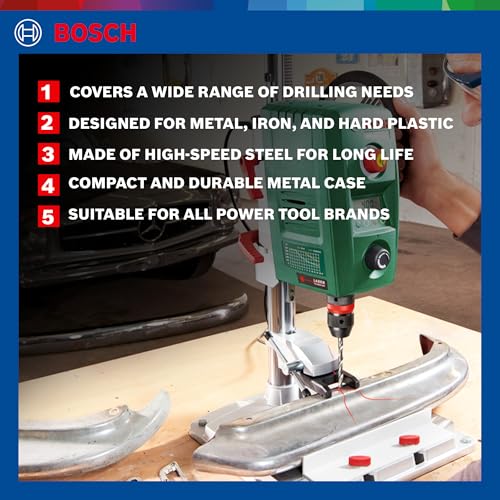 Bosch Professional 25-Piece HSS-R Metal Drill Bit Set | Ø1–13 mm | Precision Drilling in Iron, Steel & Plastic | Rugged Metal Case | Long-Lasting HSS Quality | Suitable for All Power Tool Brands - Image 3