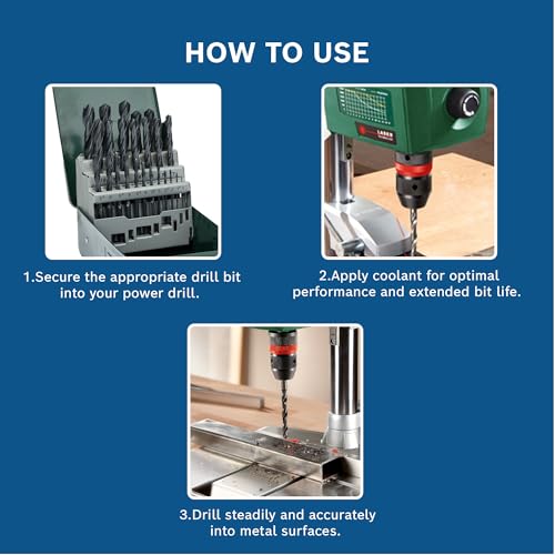 Bosch Professional 25-Piece HSS-R Metal Drill Bit Set | Ø1–13 mm | Precision Drilling in Iron, Steel & Plastic | Rugged Metal Case | Long-Lasting HSS Quality | Suitable for All Power Tool Brands - Image 5