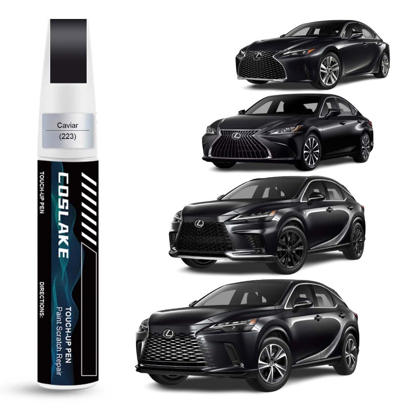 COSLAKE Car Touch Up PaintCaviar223 for Lexus Car Paint Scratch Repair Kit Quick Easy Solution to Repair 2 in 1 Scratch Remover Pen with ColorMatched - Image 3