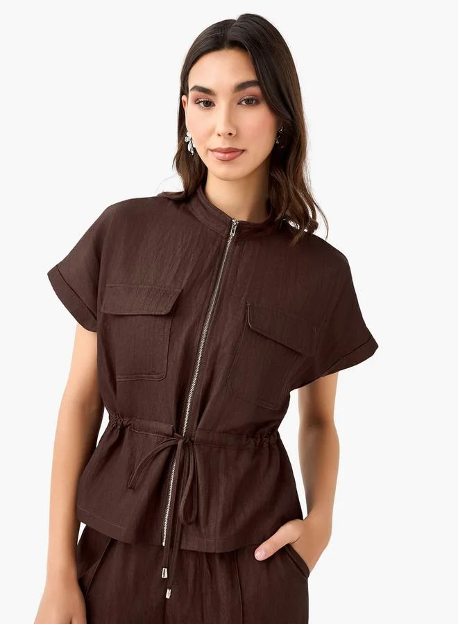 سبلاش فيڤ Drawstring Shirt with Extended Sleeves