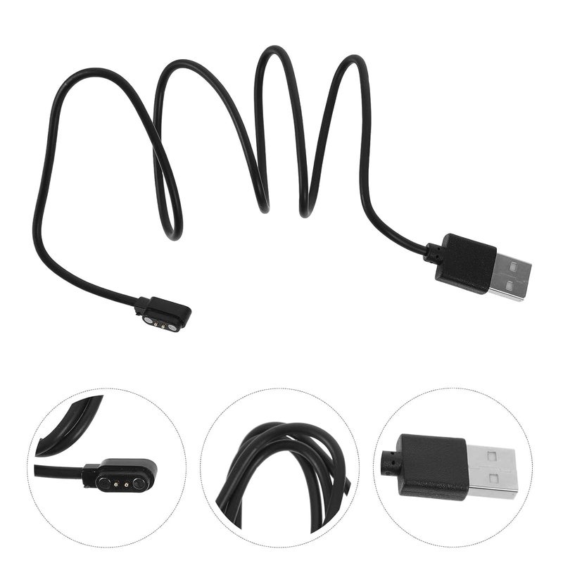 2Pcs Magnetic USB Charging Cable for Smartwatch Universal 2.5-8Mm Connector Black USB Charging Cord Compatible with Smartwatch Charger Magnetic Cable Set for Wearable Devices - Image 4