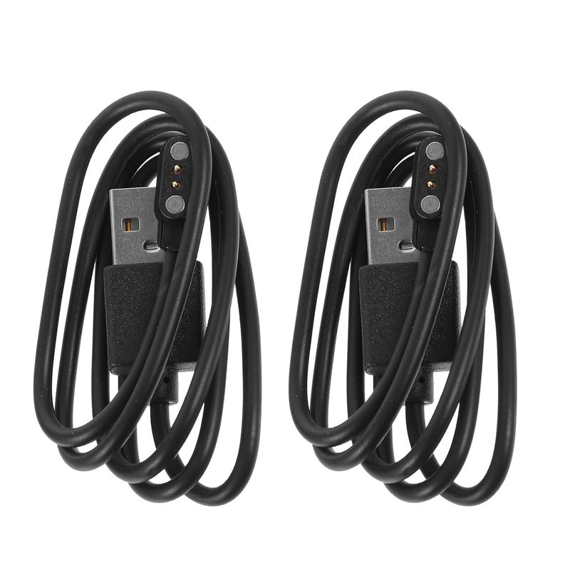 2Pcs Magnetic USB Charging Cable for Smartwatch Universal 2.5-8Mm Connector Black USB Charging Cord Compatible with Smartwatch Charger Magnetic Cable Set for Wearable Devices - Image 1