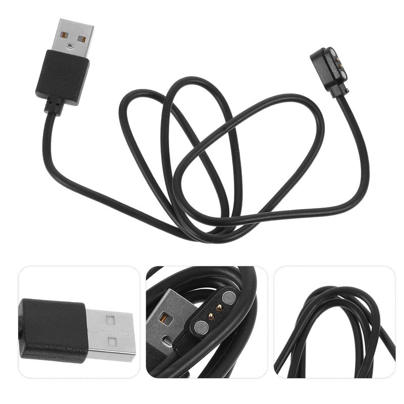 2Pcs Magnetic USB Charging Cable for Smartwatch Universal 2.5-8Mm Connector Black USB Charging Cord Compatible with Smartwatch Charger Magnetic Cable Set for Wearable Devices - Image 5