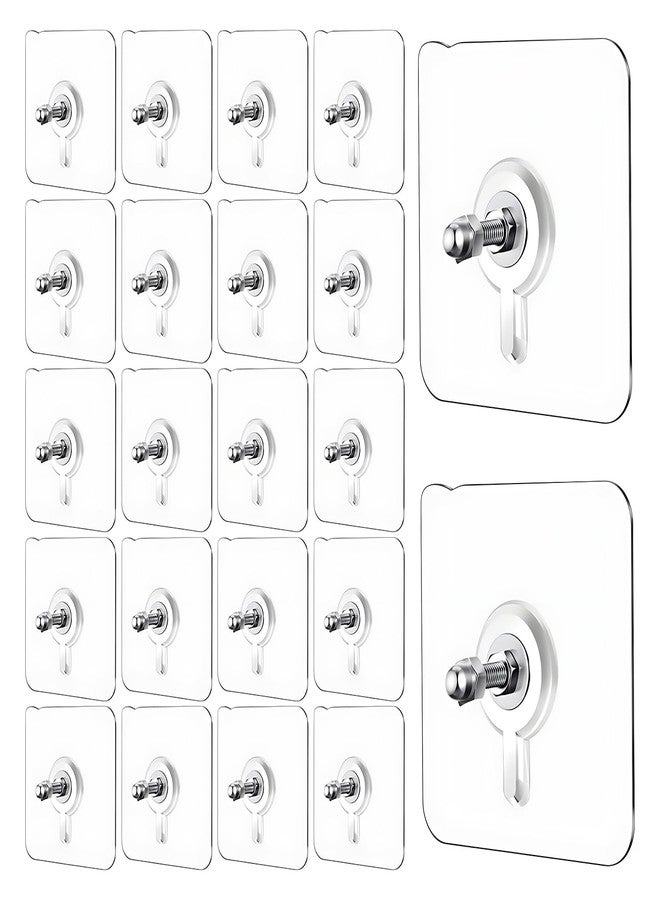 Oblivion Hooks for Wall Heavy Items 20 Pcs – Multipurpose Nail Hook, ABS Plastic & Stainless Steel Strong Adhesive – Reusable No Drill Wall Hanging – Waterproof Kitchen Accessories Hang Item for Home - Image 1