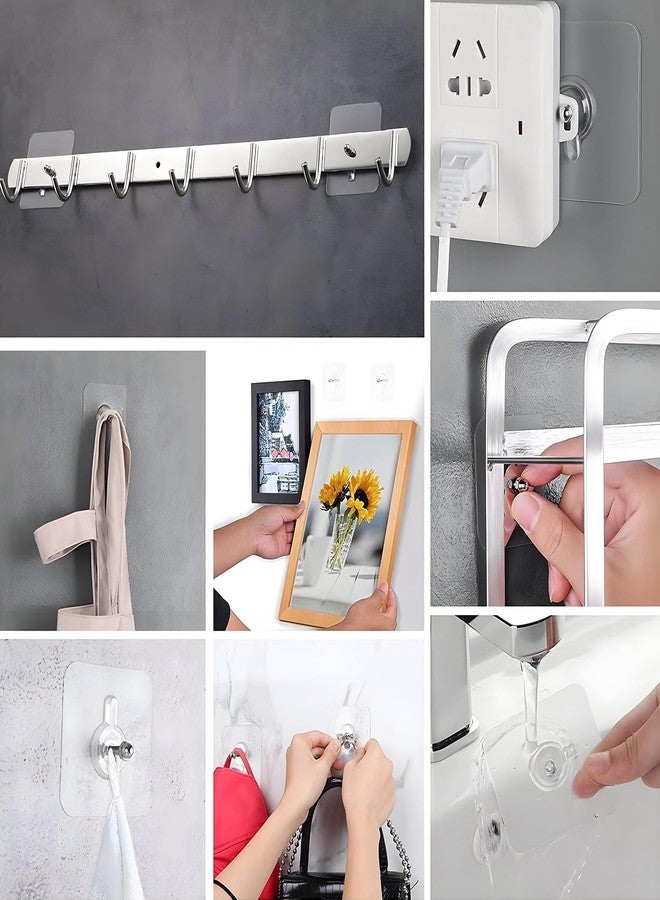 Oblivion Hooks for Wall Heavy Items 20 Pcs – Multipurpose Nail Hook, ABS Plastic & Stainless Steel Strong Adhesive – Reusable No Drill Wall Hanging – Waterproof Kitchen Accessories Hang Item for Home - Image 2
