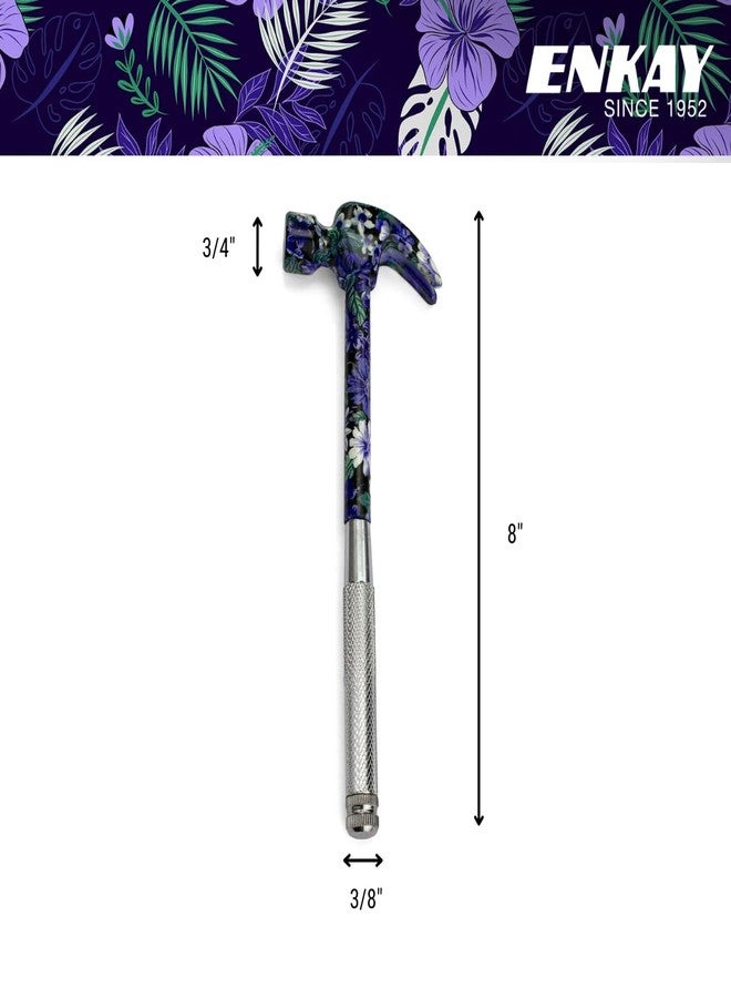 ENKAY - 6 in 1 Floral Hammer and Screwdriver, Multifunction Claw Hammer Tool with Flower Print (Pattern 5) - Image 4