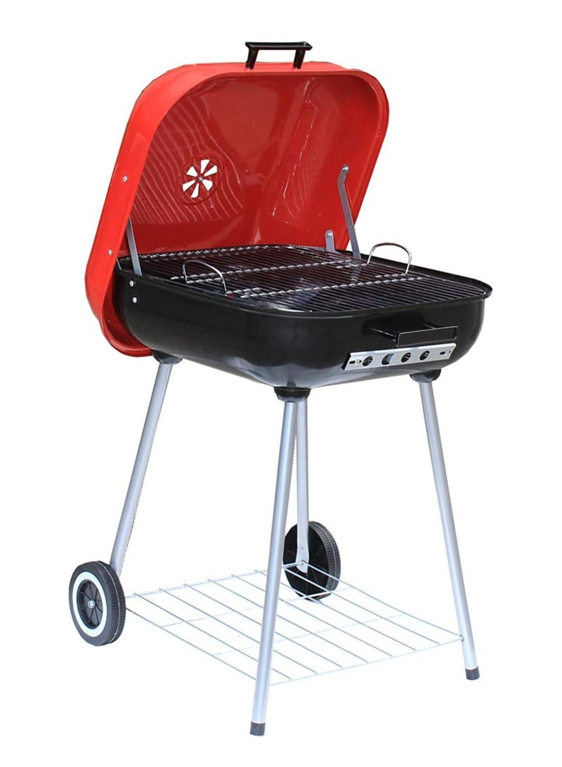 DubaiGallery Metal BBQ Grill Brazier Firepit Portable Charcoal Kettle Grill, Outdoor Charcoal Barbecue Grill for Garden Patio - Image 2
