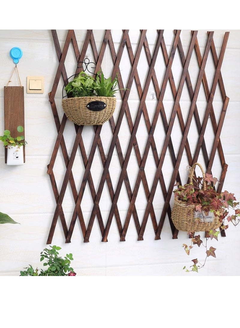 Generic FFD Wooden Expandable Garden Fence – Portable Bamboo Wicker Trellis, Adjustable Plant Support for Climbing Vines & Flowers, Decorative Wall & Garden Divider"  - Image 1