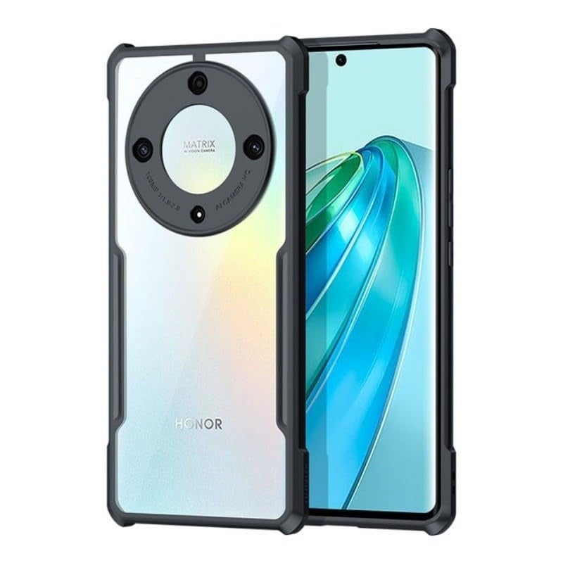 SPAZY CASE غطاء خلفي لهاتف Honor X9b 5G | غطاء صلب شفاف من الكريستال مع حافة TPU، غطاء حماية ضد السقوط لهاتف Honor X9b 5G - Image 1