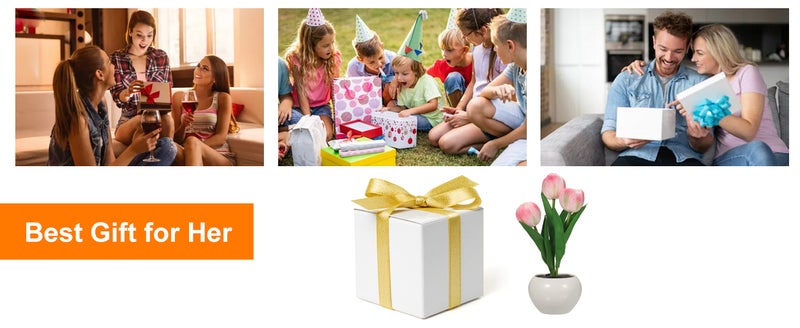Tulip Lamp Indoor Decorative Table Lamp Flower Pot Lamp Ambient Night Light Gift Potted Plant - Image 2