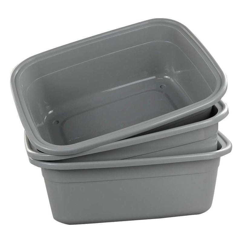 Doryh 18 Quart Dish Pans Grey 3 Packs