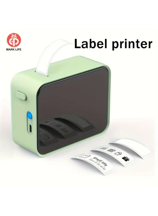 Marklife P15 Portable Thermal Label Printer, (Multiple Collocation White sticker), Wireless Mini Label Maker Machine Compatible with Smartphone Ios/Android for Gifts, Study Notes, Work Photos, Pictures, Memos, Name - Image 1