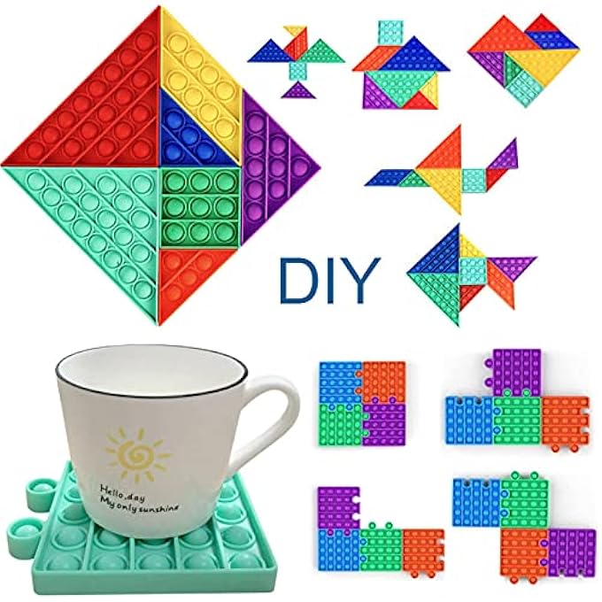 N.C Sensory Fidget Toys Puzzle Stitching DIY Toys Autism Needs Stress Reliever Anxiety Relief Toys Pack Adults Children Squishy Sensory Antistress Relief Figet Toys - Image 2
