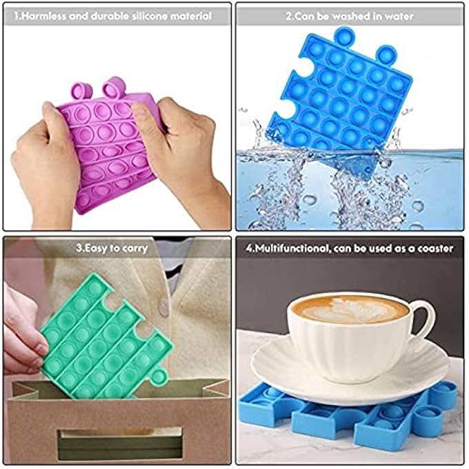 N.C Sensory Fidget Toys Puzzle Stitching DIY Toys Autism Needs Stress Reliever Anxiety Relief Toys Pack Adults Children Squishy Sensory Antistress Relief Figet Toys - Image 3