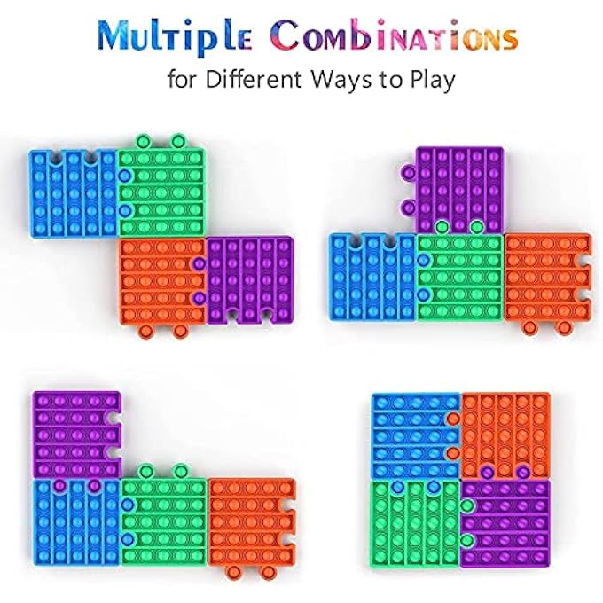 N.C Sensory Fidget Toys Puzzle Stitching DIY Toys Autism Needs Stress Reliever Anxiety Relief Toys Pack Adults Children Squishy Sensory Antistress Relief Figet Toys - Image 4