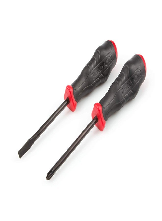 TEKTON High-Torque Black Oxide Blade Screwdriver Set, 2-Piece (#2, 1/4 in.) | DRV41209 | Made in USA - Image 1
