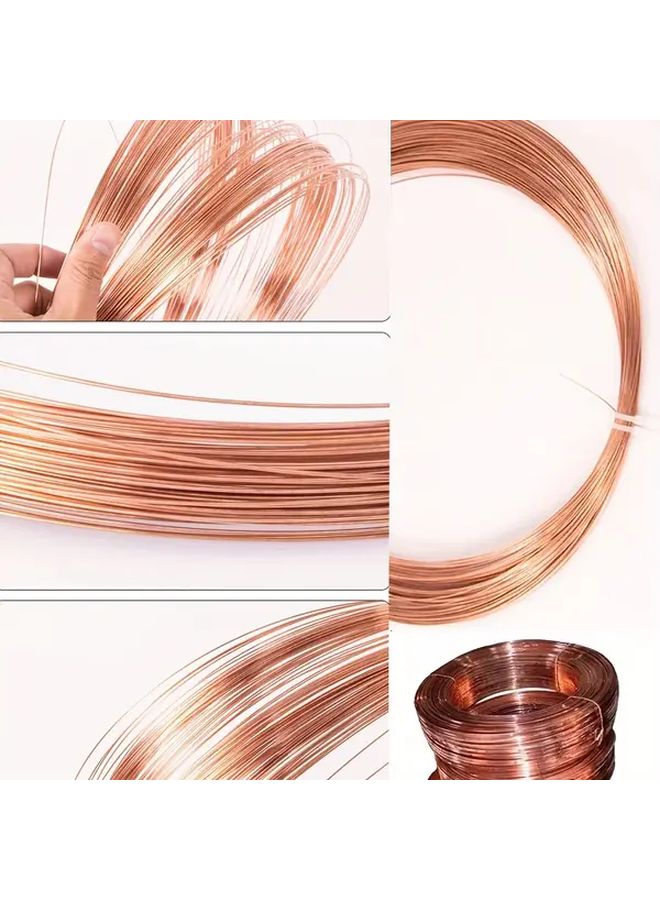33 Rolls 99.7 Percent Pure Copper Wire No 6 Gauge 393.7 Inches Length 0.4 mm Diameter Soft Solid Bare Copper T2 Grade for Electronics Crafts Jewelry Making and Industrial Applications Crafting Supplies - Image 2