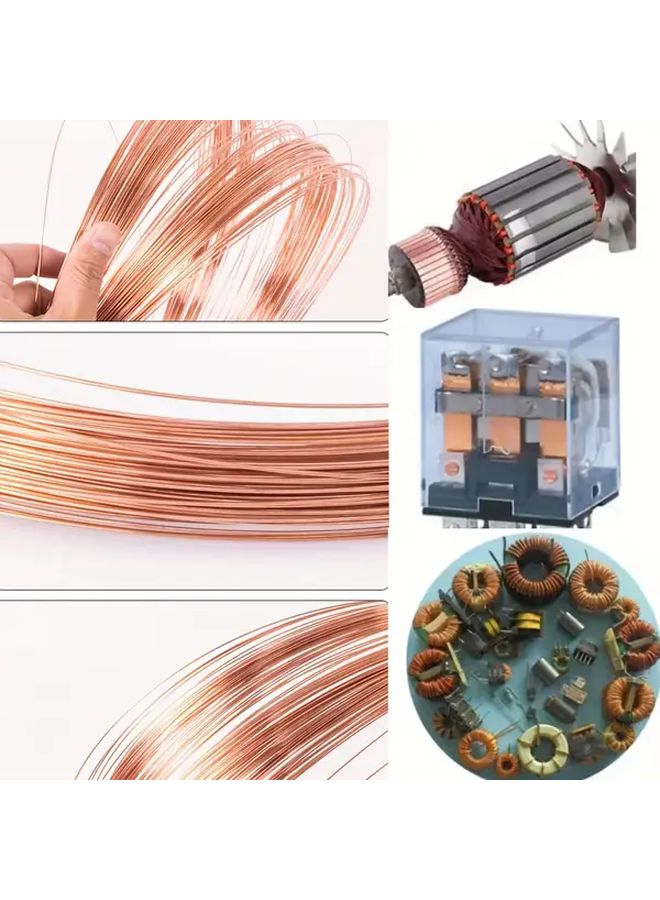 33 Rolls 99.7 Percent Pure Copper Wire No 6 Gauge 393.7 Inches Length 0.4 mm Diameter Soft Solid Bare Copper T2 Grade for Electronics Crafts Jewelry Making and Industrial Applications Crafting Supplies - Image 4