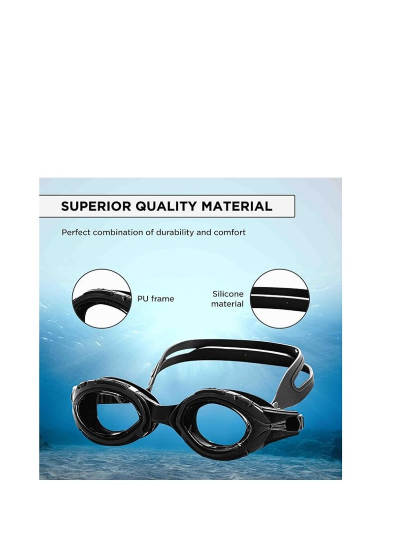 ENDLESS  - Swimming Goggle with Anti-Fog and UV Protection | Attached Ear Buds and Adjustable Strap | Soft Silicone Gasket for Leak Proof | With Hard Case - Image 1