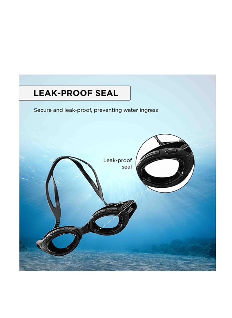 ENDLESS  - Swimming Goggle with Anti-Fog and UV Protection | Attached Ear Buds and Adjustable Strap | Soft Silicone Gasket for Leak Proof | With Hard Case - Image 1