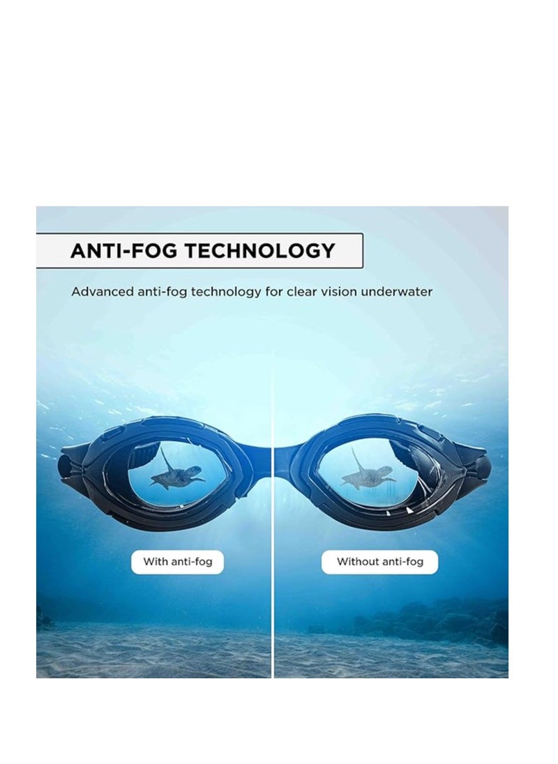 ENDLESS  - Swimming Goggle with Anti-Fog and UV Protection | Attached Ear Buds and Adjustable Strap | Soft Silicone Gasket for Leak Proof | With Hard Case - Image 1