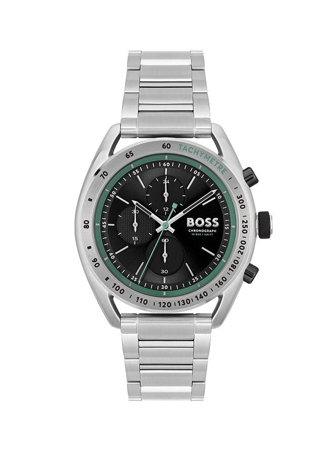 HUGO BOSS - Men Chronograph Round Shape Stainless Steel Wrist Watch 44 mm - Image 1