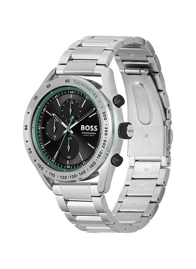 HUGO BOSS - Men Chronograph Round Shape Stainless Steel Wrist Watch 44 mm - Image 1