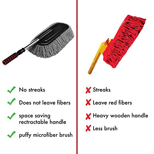 DS Enterprise | Removable Telescopic Car Wax Drag Nano Fiber Car Duster, Wash Brush Exterior Interior Cleaning Kit - Image 5