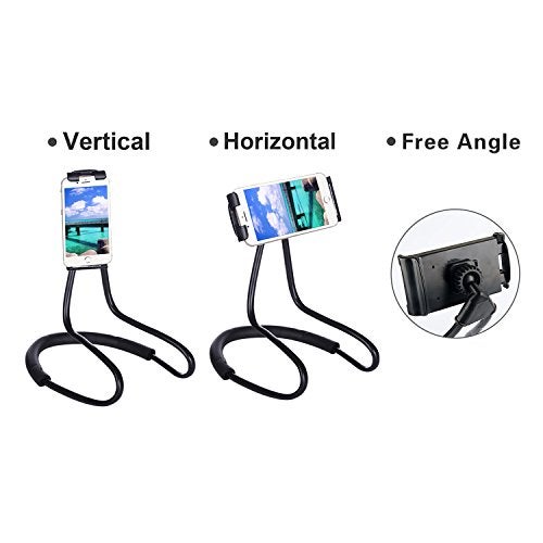 NCElec 011 Neck Cell Desk Bed,Bike and Motorcycle Mount,Lazy Bracket Mobile Phone Stand Holder (Black) - Image 2