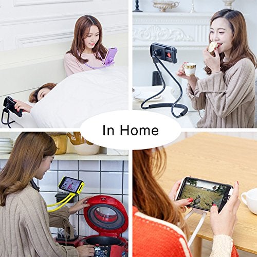 NCElec 011 Neck Cell Desk Bed,Bike and Motorcycle Mount,Lazy Bracket Mobile Phone Stand Holder (Black) - Image 5
