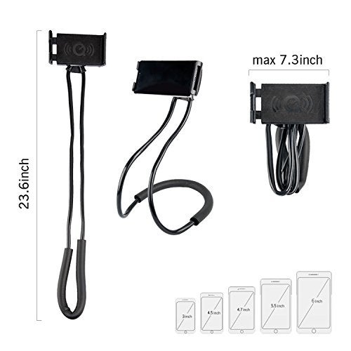NCElec 011 Neck Cell Desk Bed,Bike and Motorcycle Mount,Lazy Bracket Mobile Phone Stand Holder (Black) - Image 3