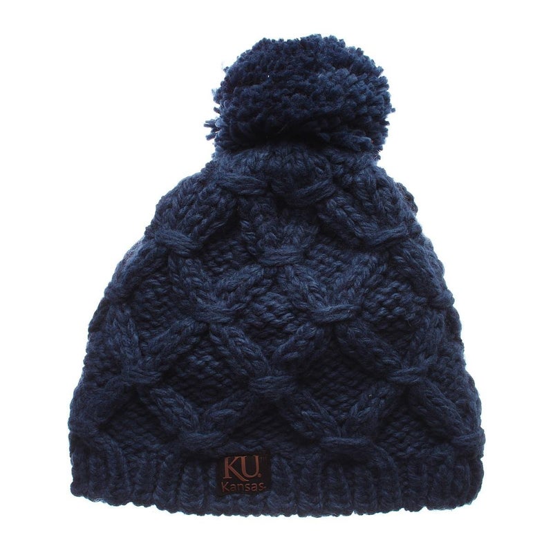 Zephyr Women's Kansas Jayhawks MARILEN Knit HAT Blue ADJ - Image 4