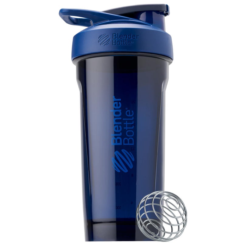 BlenderBottle Sport Shaker Bottle with Wire Whisk 28Ounce Blue Protein Shakes Hydration for Athletes Fitness Enthusiasts Easy Mixing Durable Lightweight Lockable Lid