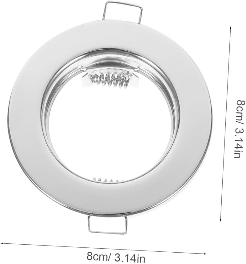 Silver Recessed Light Trim for Iron Housing Easy Install Versatile Design Modern Decor - Image 3
