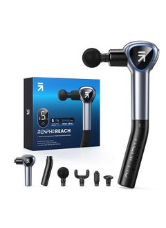 RENPHO Muscle Massage Gun with Removable Handle, RENPHO Reach Massage Gun, 5 Speed, 4 Massage Heads, 2 in 1 Deep Tissue Hand Massager  - Image 1