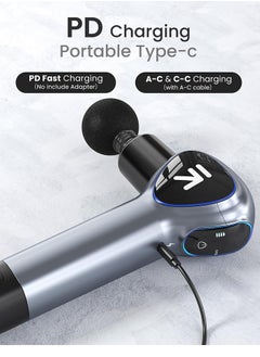 RENPHO Muscle Massage Gun with Removable Handle, RENPHO Reach Massage Gun, 5 Speed, 4 Massage Heads, 2 in 1 Deep Tissue Hand Massager  - Image 5