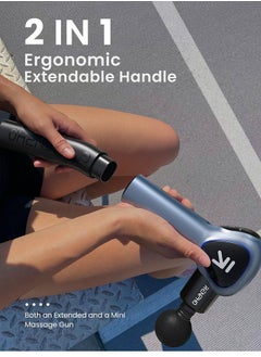 RENPHO Muscle Massage Gun with Removable Handle, RENPHO Reach Massage Gun, 5 Speed, 4 Massage Heads, 2 in 1 Deep Tissue Hand Massager  - Image 2