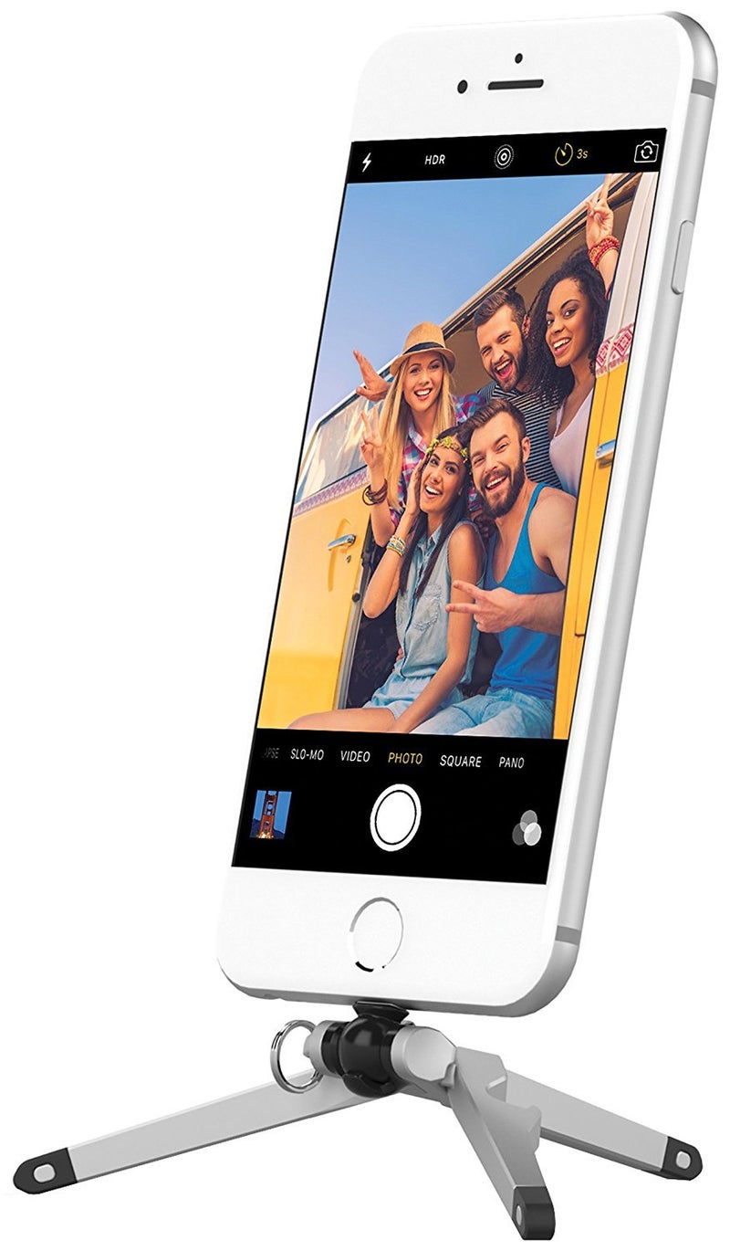 Kenu Stance Mini Tripod Stand - Pocket-Sized Portable Cell Phone Holder for iPhones - Phone Stand for Desk - Compact Keyring Accessory with Bottle Opener - Fits iPhones with Lightning Connector - Image 1