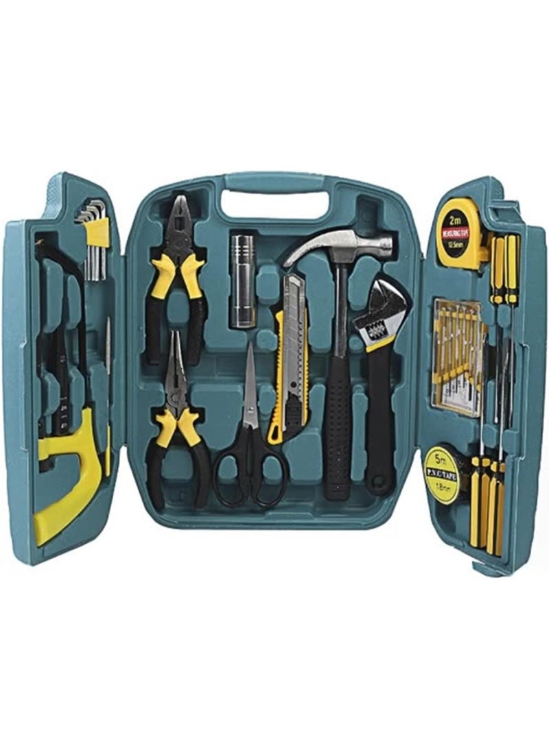 GGOOT General Household Tool Kit Portable Combination Tool 27-Piece Set Multifunctional Hardware Repair Toolbox Compact Tool Set