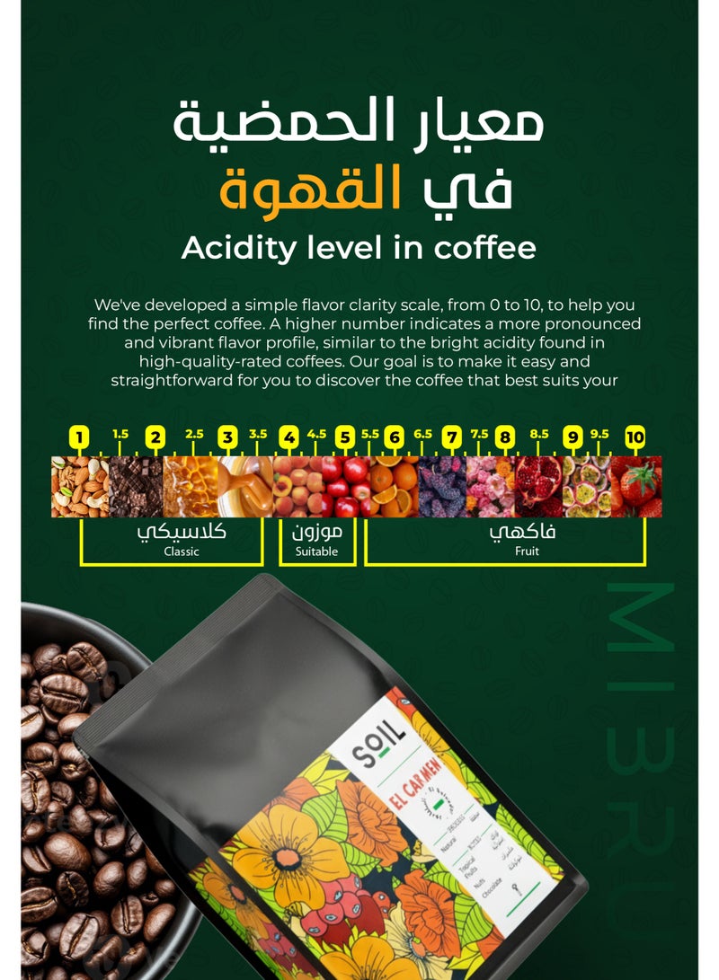 SOIL Coffee bean Elsalvador EL Carmen Dried for Espresso And Filter Corps 250G Unground roasted coffee beans for specialty coffee - Whole Beans - Image 4