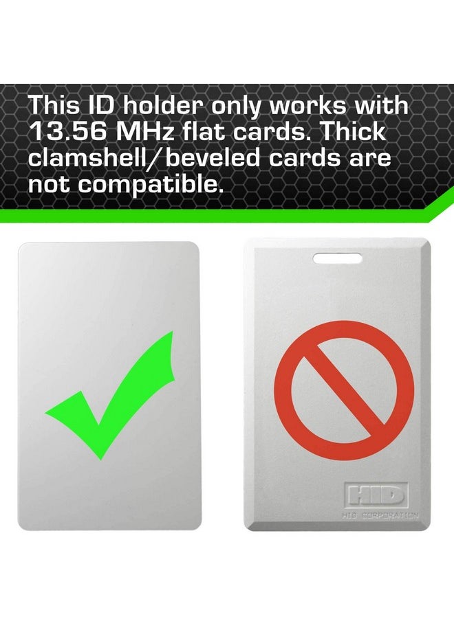 آي دي سترونجهولد - حامل شارة آمن بحجب Rfid Duolite 2 حامل لبطاقة الهوية من البولي كربونات شديد التحمل من البلاستيك الصلب حامل شارة الهوية في الولايات المتحدة الأمريكية مصبوب ومجمع فيبس 201 معتمد باللون الأسود - Image 1