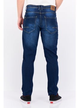 CROSSHATCH Men Slim Fit Washed Stretchable Denim Jeans, Blue  - Image 3