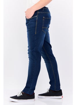 CROSSHATCH Men Slim Fit Washed Stretchable Denim Jeans, Blue  - Image 2