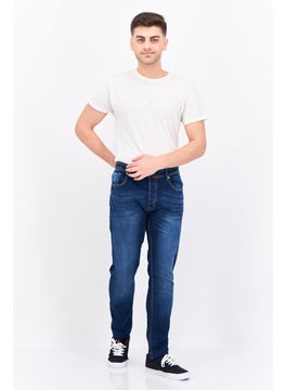 CROSSHATCH Men Slim Fit Washed Stretchable Denim Jeans, Blue  - Image 4
