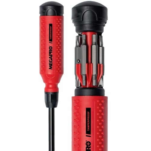 Megapro 151TP - Tamperproof 15-in-1 Multi-bit Screwdriver (Black/Red) - Image 1
