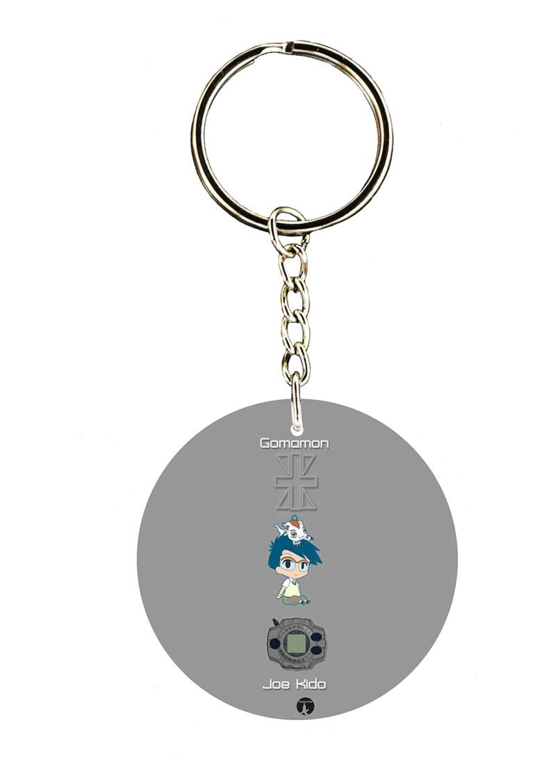 Double Side Anime Digimon Printed Keychain