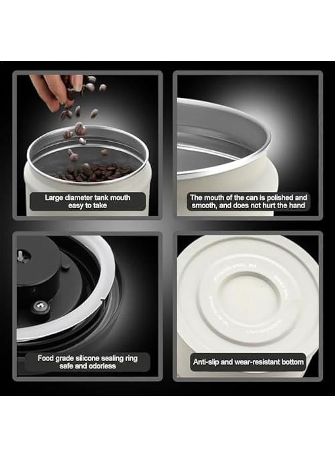 HOOKOR Coffee Storage Canister - Coffee Bean Vaccum Container | Stainless Steel Coffee Storage Jar with Vacuum Pump | Kitchen Airtight Coffee Canister for Coffee, Food, Sugar, Flour (1100ML) - Image 3