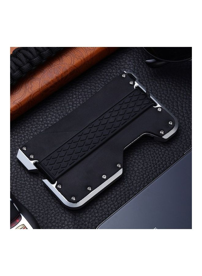 NIBEMINENT Leather Wallet Aluminum Alloy Card Bottle Opener Black - Image 2