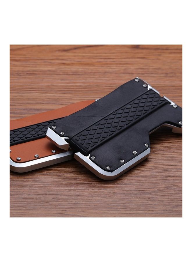 NIBEMINENT Leather Wallet Aluminum Alloy Card Bottle Opener Black - Image 1