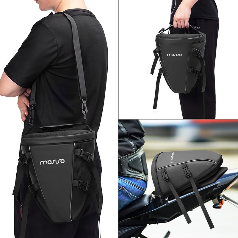 MOSISO Motorcycle Tail Bag - Waterproof Storage Saddle Bag - Image 5